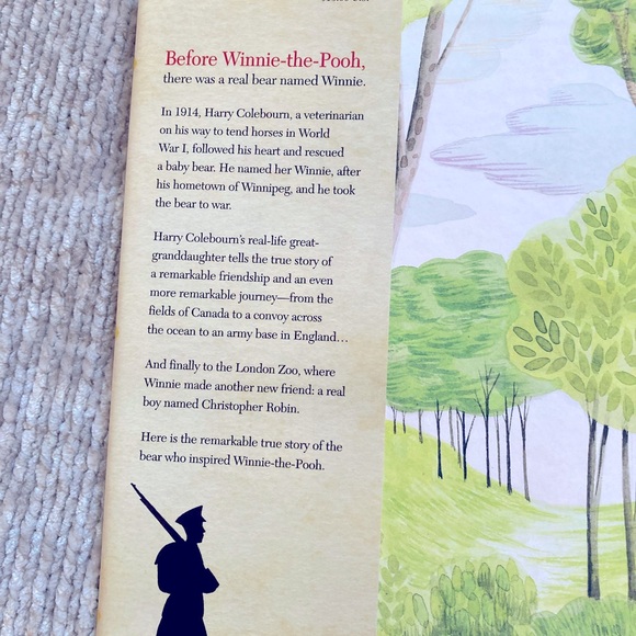 Hardcover Children’s Book, Finding Winnie, Pooh Bear, Winner of Caldecott Medal - Picture 3 of 4